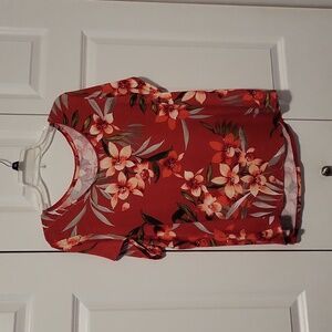 CB Woman multicolor short sleeve blouse size 24